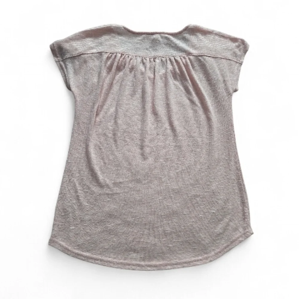 Light Pink Juicy Couture Ruched Short Sleeve Top SMALL - Picture 2 of 3